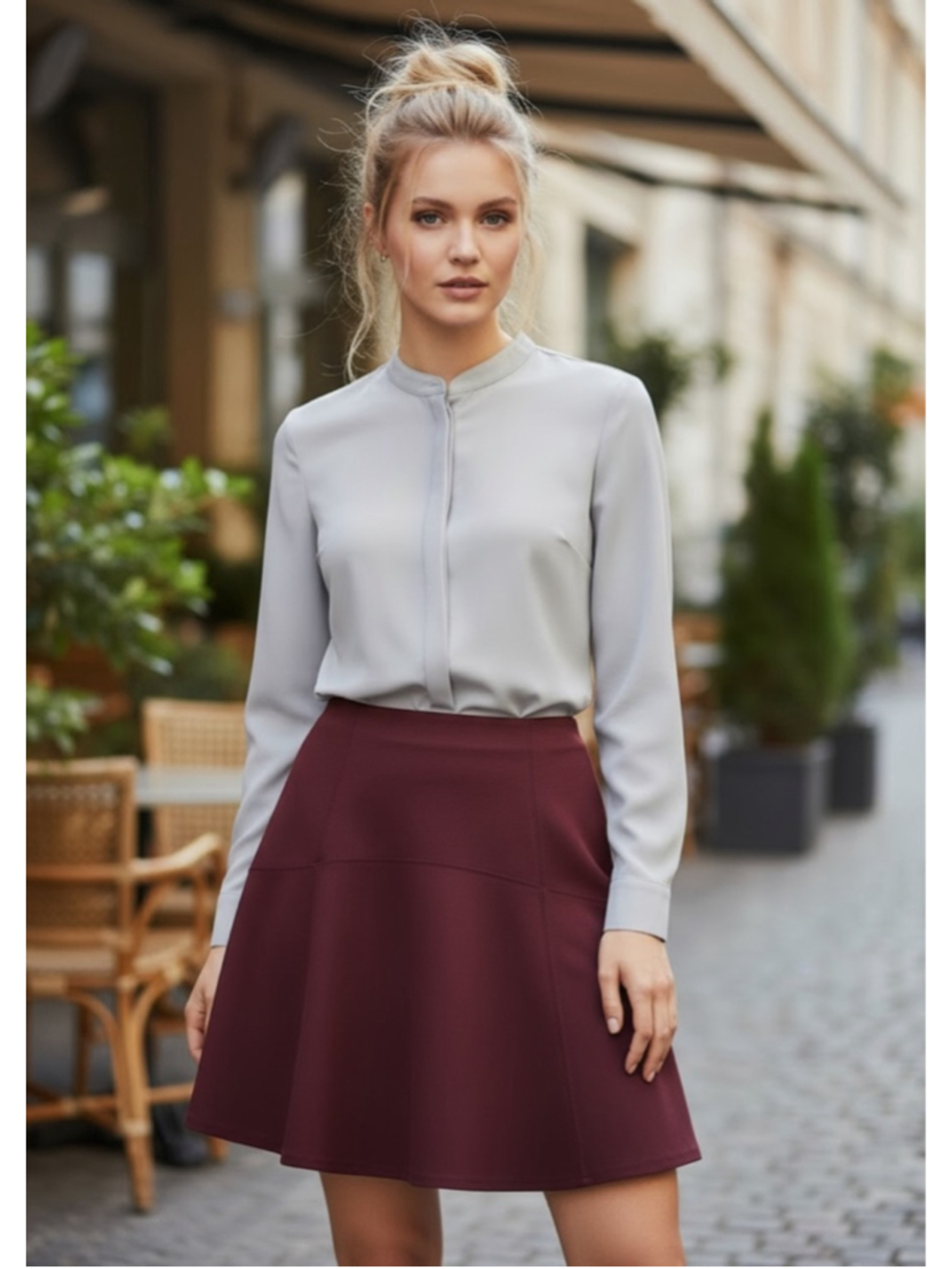 Ann Taylor LOFT Burgundy Skirt Size 8 NWT